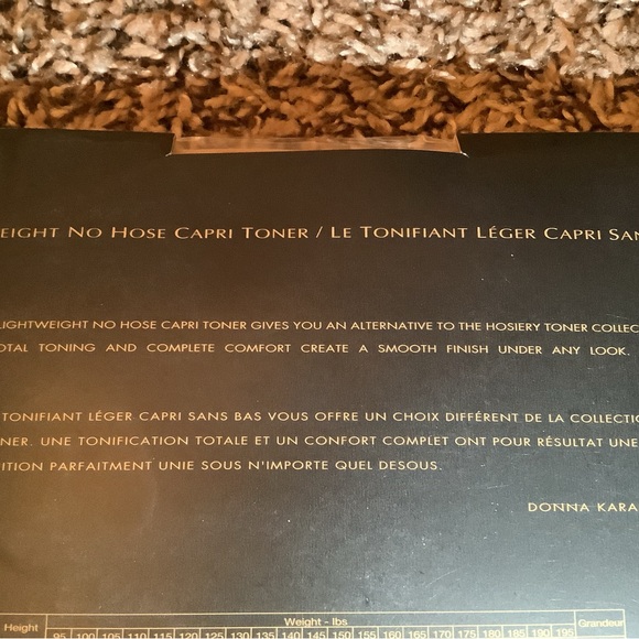 Donna Karan lightweight no hose capri toner, color dark nude, size: M - Picture 9 of 9